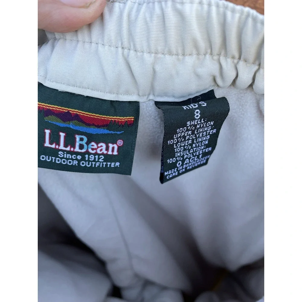 LL Bean Kids Youth *Size 8 Fleece Lined Snow‎ Ski Snowboard Pants